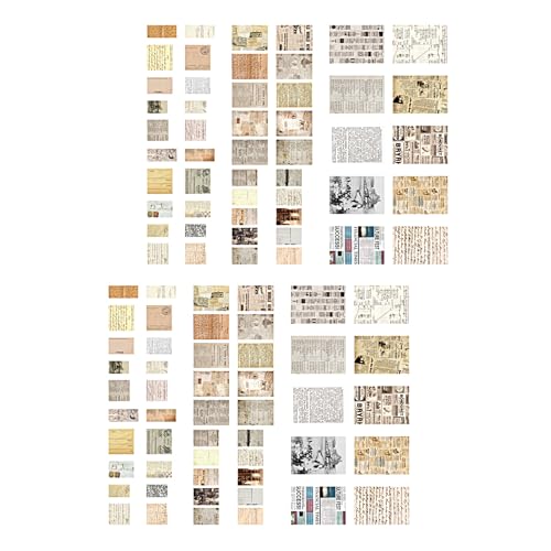 JUYAXIN 100 Blatt antikes dekoratives Papier, Scrapbooking, Dekoration, Zubehör für Journaling, Fotoalbum, Einladungskarte, Verpackung JUYAXIN 100 Blatt antikes dekoratives Papier, Scrapbooking, Dekoration, Zubehör für Journaling, Fotoalbum, Einladungskarte, Verpackung von JUYAXIN
