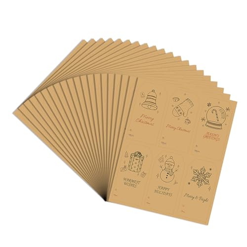 JUYAXIN 20 Stück selbstklebende Weihnachtsanhänger für Weihnachtsgeschenk, Urlaubsetikett, Weihnachtsaufkleber JUYAXIN 20 Stück selbstklebende Weihnachtsanhänger für Weihnachtsgeschenk, Urlaubsetikett, Weihnachtsaufkleber von JUYAXIN