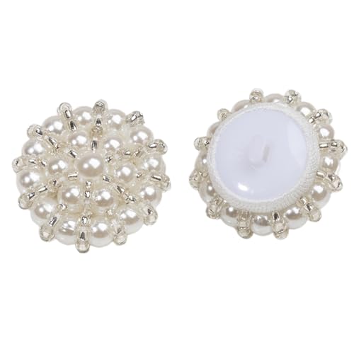 JUYAXIN Elegante Perlenknöpfe mit verbessertem Aussehen für verschiedene Outfits, Modedesigner, handgefertigte künstliche Schnallen JUYAXIN Elegante Perlenknöpfe mit verbessertem Aussehen für verschiedene Outfits, Modedesigner, handgefertigte künstliche Schnallen von JUYAXIN
