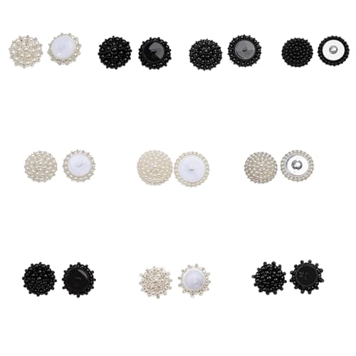 JUYAXIN Elegante Perlenknöpfe mit verbessertem Aussehen für verschiedene Outfits, Modedesigner, handgefertigte künstliche Schnallen JUYAXIN Elegante Perlenknöpfe mit verbessertem Aussehen für verschiedene Outfits, Modedesigner, handgefertigte künstliche Schnallen von JUYAXIN