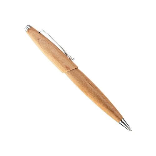 JUYAXIN Holz-Kugelschreiber, 0,7 mm, Stiftspitze, Holz-Singstift mit Metallstift-Clip, für Geschäftstreffen, Notizen, Journaling von JUYAXIN