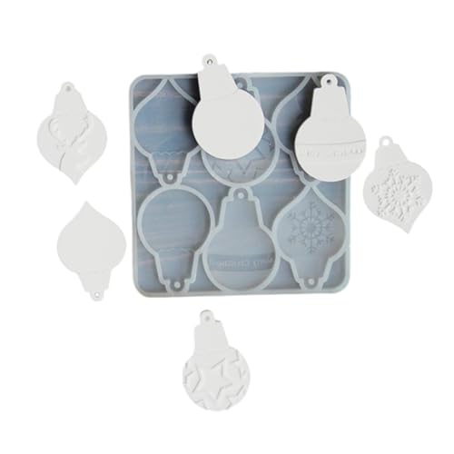 JUYAXIN Mehrzweck-Silikonform-Set mit Weihnachtsetiketten, Heimdekoration, für Bastelbedarf, Kerzen, Seife, Kunstharz von JUYAXIN