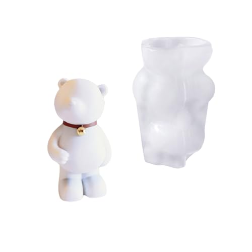 JUYAXIN Modische 3D-Bär-Form, flexible Silikonform, tragbares Zubehör zum Basteln von Harz- und Gips-Ornamenten von JUYAXIN
