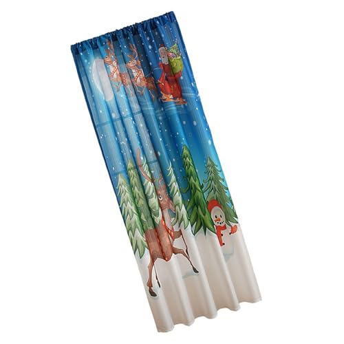 JUYAXIN Saisonale dekorative Verdunkelungsvorhänge, Weihnachtsdruck, Polyestergewebe, waschbar, Fensterbehandlungen, Urlaubsmotiv, Polyester-Vorhänge JUYAXIN Saisonale dekorative Verdunkelungsvorhänge, Weihnachtsdruck, Polyestergewebe, waschbar, Fensterbehandlungen, Urlaubsmotiv, Polyester-Vorhänge von JUYAXIN