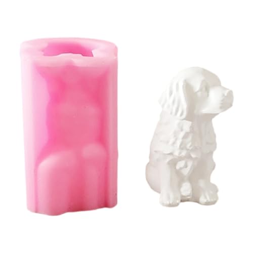 JUYAXIN Silikon-Kerzenform, Gips, Haustier-Hunde-Skulptur, Form für handgefertigte Enthusiasten, elegante Schreibtisch-Dekoration, Bastelwerkzeug von JUYAXIN