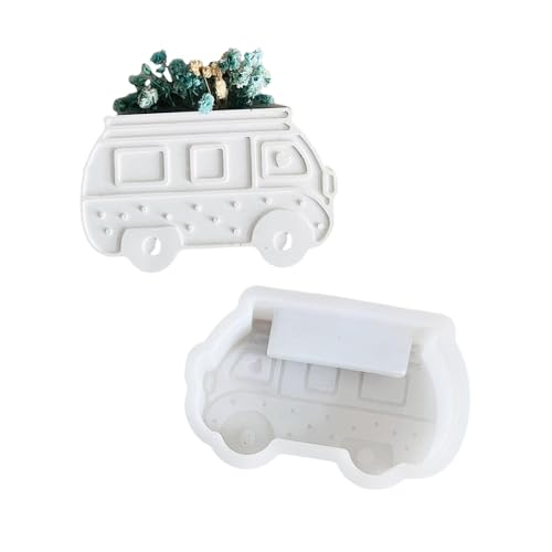 JUYAXIN Silikonform für Camping, Bus-Form, Blumenvase, dekoratives Pflanzgefäß, Zubehör, Form, Tischdekoration, Formwerkzeug JUYAXIN Silikonform für Camping, Bus-Form, Blumenvase, dekoratives Pflanzgefäß, Zubehör, Form, Tischdekoration, Formwerkzeug von JUYAXIN