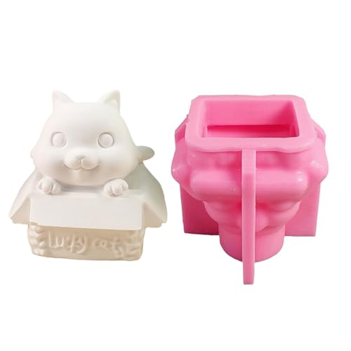 JUYAXIN Silikonform für Katzen, Kerzen, Seife, 3D-Tierform, Figurenformen, Silikonformen für kreative Projekte JUYAXIN Silikonform für Katzen, Kerzen, Seife, 3D-Tierform, Figurenformen, Silikonformen für kreative Projekte von JUYAXIN