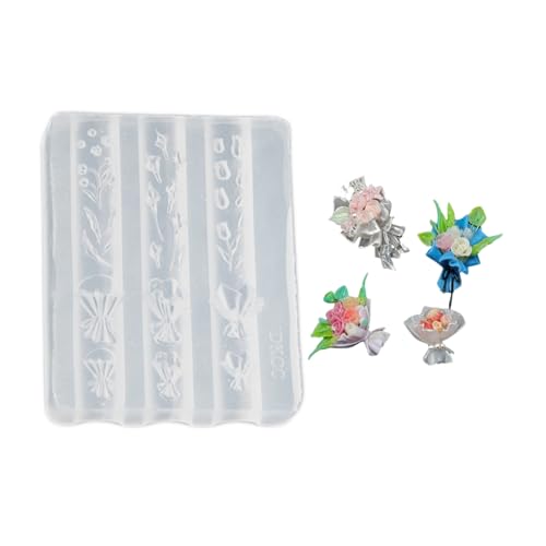 JUYAXIN Silikonform für Nägel, leicht zu lösen, Blumenstrauß, Maniküre, Muster, stilvoll, geprägte Nägel, Zubehör von JUYAXIN