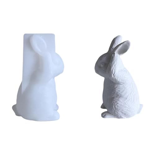 JUYAXIN Silikonform für Osterdekorationen und handgefertigte Geschenke, elegante Osterhasen-Display, Ornament, Silikonform für kreative Projekte von JUYAXIN