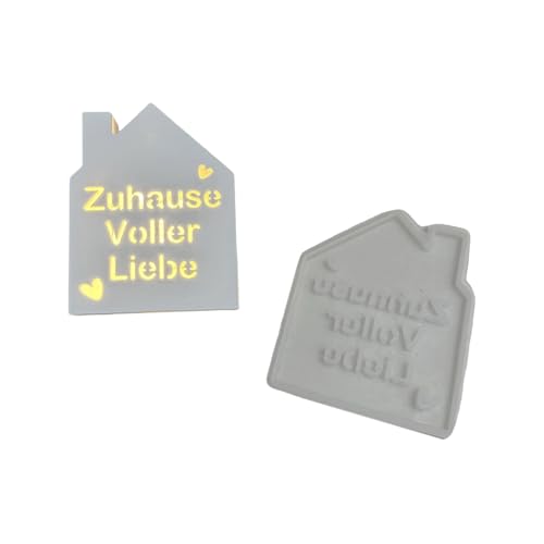 JUYAXIN Silikonform für handgefertigte Nachtlampen, dekorativ, Hausform, Kerzenhalter, Heimdekoration, leicht zu lösen von JUYAXIN