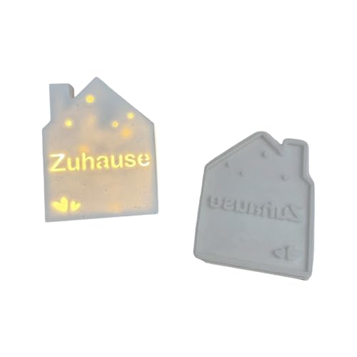 JUYAXIN Silikonform für handgefertigte Nachtlampen, dekorativ, Hausform, Kerzenhalter, Heimdekoration, leicht zu lösen von JUYAXIN
