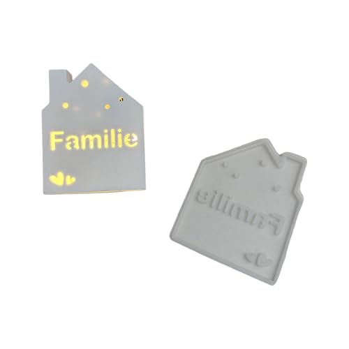 JUYAXIN Silikonform für handgefertigte Nachtlampen, dekorativ, Hausform, Kerzenhalter, Heimdekoration, leicht zu lösen von JUYAXIN