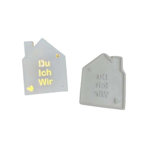 JUYAXIN Silikonform für handgefertigte Nachtlampen, dekorativ, Hausform, Kerzenhalter, Heimdekoration, leicht zu lösen von JUYAXIN