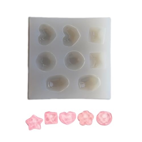 JUYAXIN Transparente Silikonform zum Erstellen von Edelsteinen, Musterformen, Bastelbedarf, Anhängerherstellung, Formen für Schmuckherstellung, Liebhaber von JUYAXIN