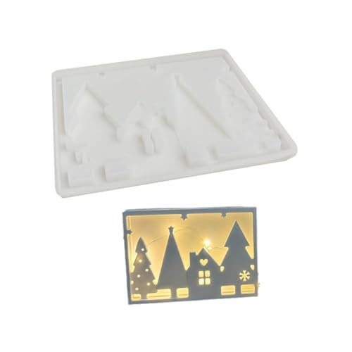 JUYAXIN Weihnachtsbaum-Lichterrahmenform, stabile Silikonform, zum Basteln, praktische und flexible Designs für Erwachsene und Jugendliche von JUYAXIN