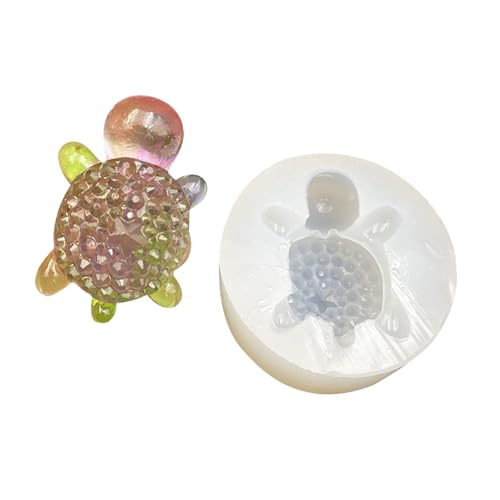 JUYAXIN Wiederverwendbare Silikonform mit Diamant-Schildkröten, flexible Silikonform, hervorragend zum Basteln von komplizierten Schildkröten-Designs, Ornamenten von JUYAXIN