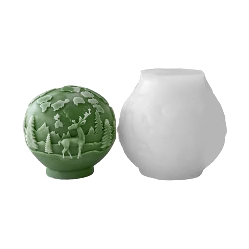 Silikonform in Kugelform, leicht zu lösen, Weihnachtskugel, Ornament, Heimdekoration, Seifenherstellung, Kugel, Aromatherapie von JUYAXIN