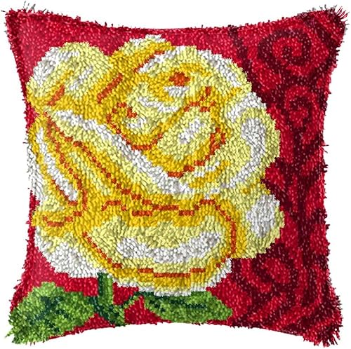 JUYIYUANFUZH KnüPfkissen Set Kissenbezug Teppich Stickerei Set Bunte Blume E KnüPfset KnüPfbild FüR AnfäNger, Erwachsene, Kissen Zum SelberknüPfen 43 x 43 cm JUYIYUANFUZH KnüPfkissen Set Kissenbezug Teppich Stickerei Set Bunte Blume E KnüPfset KnüPfbild FüR AnfäNger, Erwachsene, Kissen Zum SelberknüPfen 43 x 43 cm von JUYIYUANFUZH
