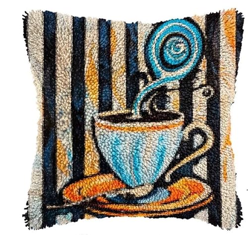 JUYIYUANFUZH KnüPfkissen Set Kissenbezug Teppich Stickerei SetAbstrakte KaffeetasseKnüPfset KnüPfbild FüR AnfäNger, Erwachsene, Kissen Zum SelberknüPfen 43 x 43 cm JUYIYUANFUZH KnüPfkissen Set Kissenbezug Teppich Stickerei SetAbstrakte KaffeetasseKnüPfset KnüPfbild FüR AnfäNger, Erwachsene, Kissen Zum SelberknüPfen 43 x 43 cm von JUYIYUANFUZH