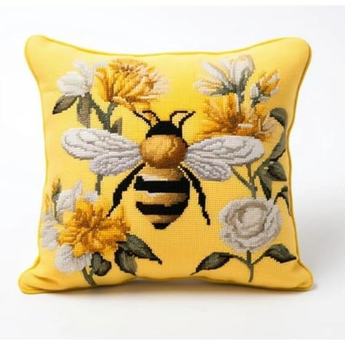 JUYIYUANFUZH KnüPfkissen Set Kissenbezug Teppich Stickerei SetBiene Und Blumen AKnüPfset KnüPfbild FüR AnfäNger, Erwachsene, Kissen Zum SelberknüPfen 43 x 43 cm JUYIYUANFUZH KnüPfkissen Set Kissenbezug Teppich Stickerei SetBiene Und Blumen AKnüPfset KnüPfbild FüR AnfäNger, Erwachsene, Kissen Zum SelberknüPfen 43 x 43 cm von JUYIYUANFUZH