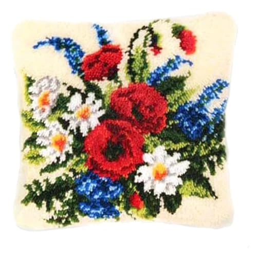 JUYIYUANFUZH KnüPfkissen Set Kissenbezug Teppich Stickerei SetBlumenKnüPfset KnüPfbild FüR AnfäNger, Erwachsene, Kissen Zum SelberknüPfen 43 x 43 cm JUYIYUANFUZH KnüPfkissen Set Kissenbezug Teppich Stickerei SetBlumenKnüPfset KnüPfbild FüR AnfäNger, Erwachsene, Kissen Zum SelberknüPfen 43 x 43 cm von JUYIYUANFUZH