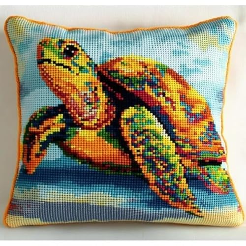 JUYIYUANFUZH KnüPfkissen Set Kissenbezug Teppich Stickerei SetBunte SchildkröTeKnüPfset KnüPfbild FüR AnfäNger, Erwachsene, Kissen Zum SelberknüPfen 43 x 43 cm JUYIYUANFUZH KnüPfkissen Set Kissenbezug Teppich Stickerei SetBunte SchildkröTeKnüPfset KnüPfbild FüR AnfäNger, Erwachsene, Kissen Zum SelberknüPfen 43 x 43 cm von JUYIYUANFUZH