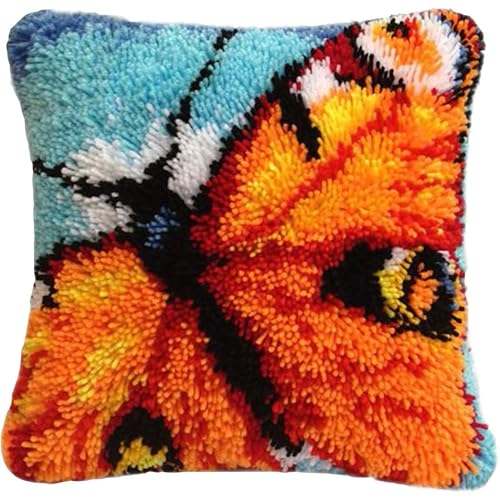JUYIYUANFUZH KnüPfkissen Set Kissenbezug Teppich Stickerei SetBunter SchmetterlingKnüPfset KnüPfbild FüR AnfäNger, Erwachsene, Kissen Zum SelberknüPfen 43 x 43 cm JUYIYUANFUZH KnüPfkissen Set Kissenbezug Teppich Stickerei SetBunter SchmetterlingKnüPfset KnüPfbild FüR AnfäNger, Erwachsene, Kissen Zum SelberknüPfen 43 x 43 cm von JUYIYUANFUZH