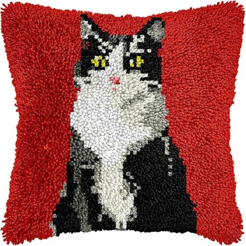 JUYIYUANFUZH KnüPfkissen Set Kissenbezug Teppich Stickerei SetCoole KatzeKnüPfset KnüPfbild FüR AnfäNger, Erwachsene, Kissen Zum SelberknüPfen 43 x 43 cm JUYIYUANFUZH KnüPfkissen Set Kissenbezug Teppich Stickerei SetCoole KatzeKnüPfset KnüPfbild FüR AnfäNger, Erwachsene, Kissen Zum SelberknüPfen 43 x 43 cm von JUYIYUANFUZH