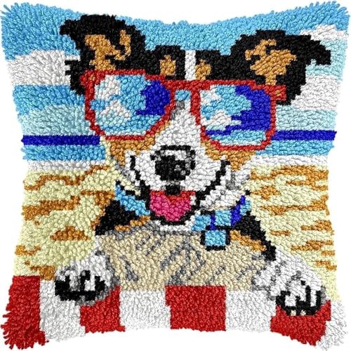 JUYIYUANFUZH KnüPfkissen Set Kissenbezug Teppich Stickerei SetCooler HundKnüPfset KnüPfbild FüR AnfäNger, Erwachsene, Kissen Zum SelberknüPfen 43 x 43 cm JUYIYUANFUZH KnüPfkissen Set Kissenbezug Teppich Stickerei SetCooler HundKnüPfset KnüPfbild FüR AnfäNger, Erwachsene, Kissen Zum SelberknüPfen 43 x 43 cm von JUYIYUANFUZH