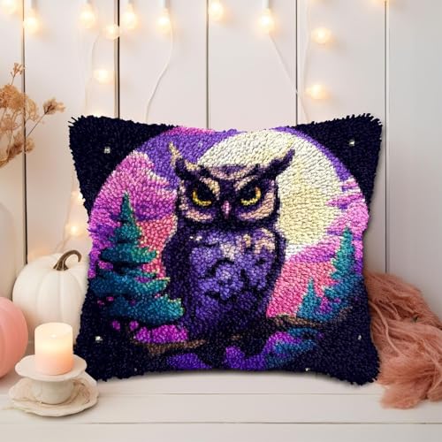 JUYIYUANFUZH KnüPfkissen Set Kissenbezug Teppich Stickerei SetEule Auf Dem AstKnüPfset KnüPfbild FüR AnfäNger, Erwachsene, Kissen Zum SelberknüPfen 43 x 43 cm JUYIYUANFUZH KnüPfkissen Set Kissenbezug Teppich Stickerei SetEule Auf Dem AstKnüPfset KnüPfbild FüR AnfäNger, Erwachsene, Kissen Zum SelberknüPfen 43 x 43 cm von JUYIYUANFUZH