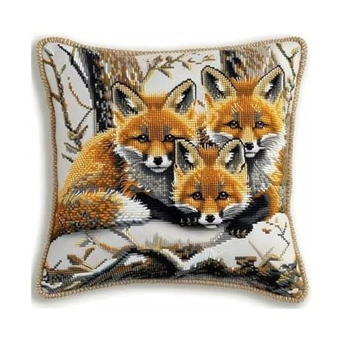JUYIYUANFUZH KnüPfkissen Set Kissenbezug Teppich Stickerei SetFuchsKnüPfset KnüPfbild FüR AnfäNger, Erwachsene, Kissen Zum SelberknüPfen 43 x 43 cm JUYIYUANFUZH KnüPfkissen Set Kissenbezug Teppich Stickerei SetFuchsKnüPfset KnüPfbild FüR AnfäNger, Erwachsene, Kissen Zum SelberknüPfen 43 x 43 cm von JUYIYUANFUZH