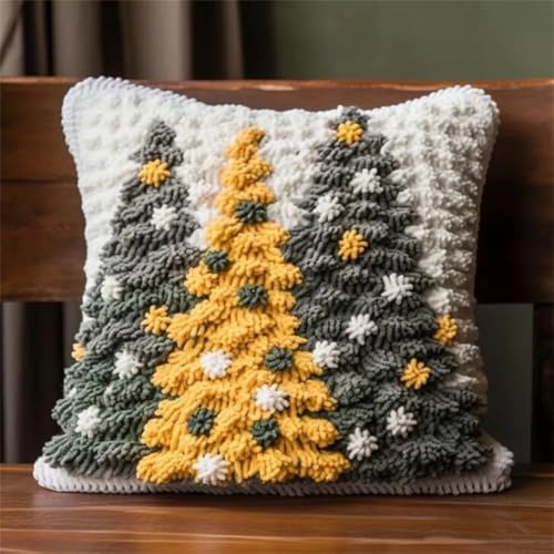 JUYIYUANFUZH KnüPfkissen Set Kissenbezug Teppich Stickerei SetGrau-Gelbe BäUmeKnüPfset KnüPfbild FüR AnfäNger, Erwachsene, Kissen Zum SelberknüPfen 43 x 43 cm JUYIYUANFUZH KnüPfkissen Set Kissenbezug Teppich Stickerei SetGrau-Gelbe BäUmeKnüPfset KnüPfbild FüR AnfäNger, Erwachsene, Kissen Zum SelberknüPfen 43 x 43 cm von JUYIYUANFUZH