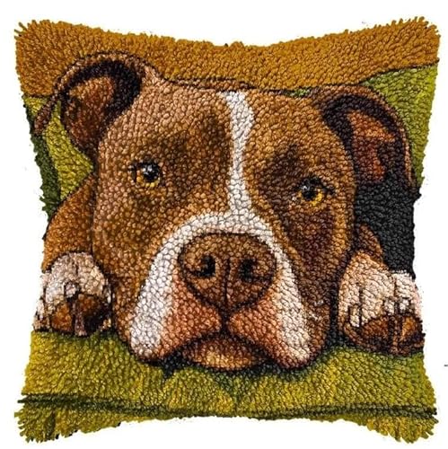 JUYIYUANFUZH KnüPfkissen Set Kissenbezug Teppich Stickerei SetHund Auf Dem SofaKnüPfset KnüPfbild FüR AnfäNger, Erwachsene, Kissen Zum SelberknüPfen 43 x 43 cm JUYIYUANFUZH KnüPfkissen Set Kissenbezug Teppich Stickerei SetHund Auf Dem SofaKnüPfset KnüPfbild FüR AnfäNger, Erwachsene, Kissen Zum SelberknüPfen 43 x 43 cm von JUYIYUANFUZH