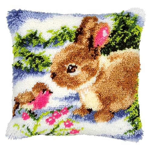 JUYIYUANFUZH KnüPfkissen Set Kissenbezug Teppich Stickerei SetKaninchen Und VogelKnüPfset KnüPfbild FüR AnfäNger, Erwachsene, Kissen Zum SelberknüPfen 43 x 43 cm JUYIYUANFUZH KnüPfkissen Set Kissenbezug Teppich Stickerei SetKaninchen Und VogelKnüPfset KnüPfbild FüR AnfäNger, Erwachsene, Kissen Zum SelberknüPfen 43 x 43 cm von JUYIYUANFUZH