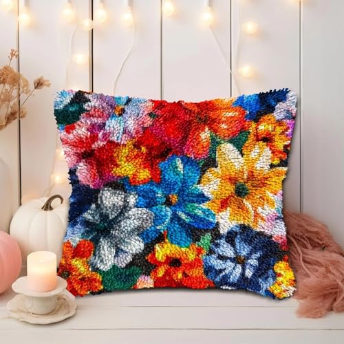 JUYIYUANFUZH KnüPfkissen Set Kissenbezug Teppich Stickerei SetLeuchtende BlumenKnüPfset KnüPfbild FüR AnfäNger, Erwachsene, Kissen Zum SelberknüPfen 43 x 43 cm JUYIYUANFUZH KnüPfkissen Set Kissenbezug Teppich Stickerei SetLeuchtende BlumenKnüPfset KnüPfbild FüR AnfäNger, Erwachsene, Kissen Zum SelberknüPfen 43 x 43 cm von JUYIYUANFUZH