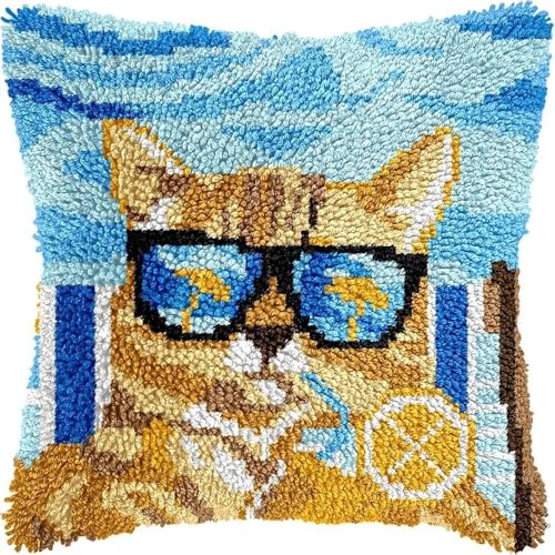 JUYIYUANFUZH KnüPfkissen Set Kissenbezug Teppich Stickerei SetOrange KatzeKnüPfset KnüPfbild FüR AnfäNger, Erwachsene, Kissen Zum SelberknüPfen 43 x 43 cm JUYIYUANFUZH KnüPfkissen Set Kissenbezug Teppich Stickerei SetOrange KatzeKnüPfset KnüPfbild FüR AnfäNger, Erwachsene, Kissen Zum SelberknüPfen 43 x 43 cm von JUYIYUANFUZH