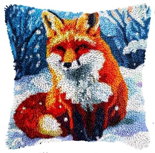 JUYIYUANFUZH KnüPfkissen Set Kissenbezug Teppich Stickerei SetOrangefarbener Fuchs Im SchneeKnüPfset KnüPfbild FüR AnfäNger, Erwachsene, Kissen Zum SelberknüPfen 43 x 43 cm JUYIYUANFUZH KnüPfkissen Set Kissenbezug Teppich Stickerei SetOrangefarbener Fuchs Im SchneeKnüPfset KnüPfbild FüR AnfäNger, Erwachsene, Kissen Zum SelberknüPfen 43 x 43 cm von JUYIYUANFUZH