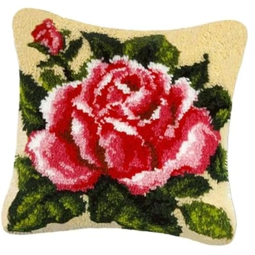 JUYIYUANFUZH KnüPfkissen Set Kissenbezug Teppich Stickerei SetRosenblüTenKnüPfset KnüPfbild FüR AnfäNger, Erwachsene, Kissen Zum SelberknüPfen 43 x 43 cm JUYIYUANFUZH KnüPfkissen Set Kissenbezug Teppich Stickerei SetRosenblüTenKnüPfset KnüPfbild FüR AnfäNger, Erwachsene, Kissen Zum SelberknüPfen 43 x 43 cm von JUYIYUANFUZH