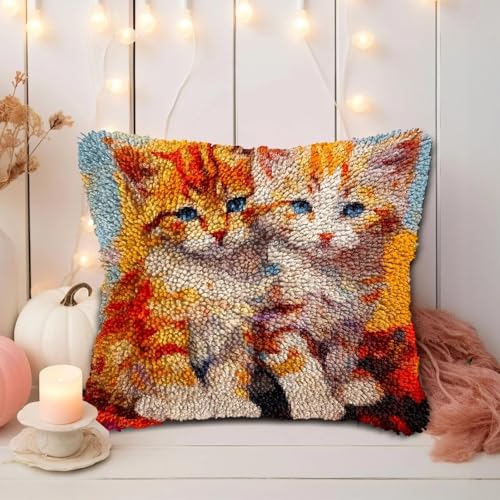 JUYIYUANFUZH KnüPfkissen Set Kissenbezug Teppich Stickerei SetSüßE Katze BKnüPfset KnüPfbild FüR AnfäNger, Erwachsene, Kissen Zum SelberknüPfen 43 x 43 cm JUYIYUANFUZH KnüPfkissen Set Kissenbezug Teppich Stickerei SetSüßE Katze BKnüPfset KnüPfbild FüR AnfäNger, Erwachsene, Kissen Zum SelberknüPfen 43 x 43 cm von JUYIYUANFUZH