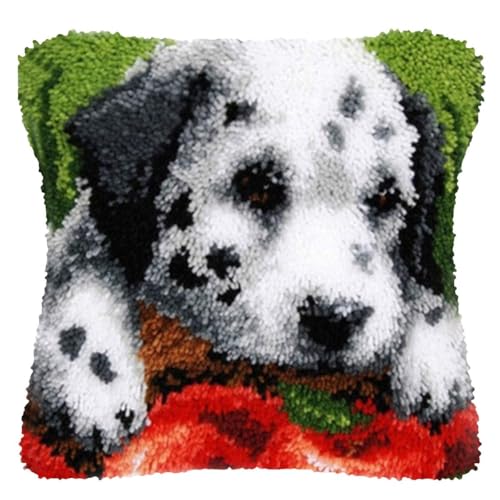 JUYIYUANFUZH KnüPfkissen Set Kissenbezug Teppich Stickerei SetSüßEr Hund AKnüPfset KnüPfbild FüR AnfäNger, Erwachsene, Kissen Zum SelberknüPfen 43 x 43 cm JUYIYUANFUZH KnüPfkissen Set Kissenbezug Teppich Stickerei SetSüßEr Hund AKnüPfset KnüPfbild FüR AnfäNger, Erwachsene, Kissen Zum SelberknüPfen 43 x 43 cm von JUYIYUANFUZH