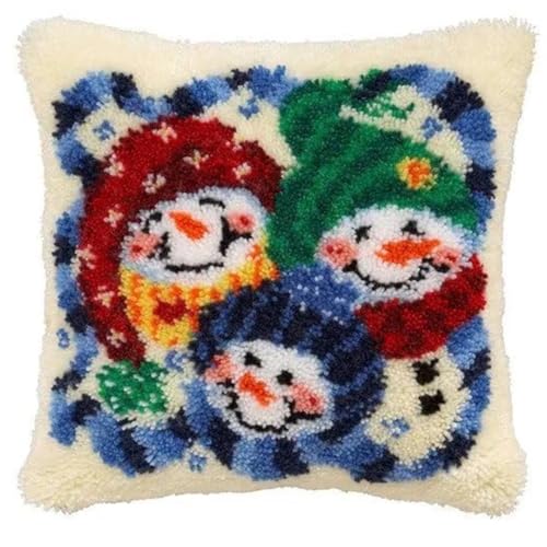 JUYIYUANFUZH KnüPfkissen Set Kissenbezug Teppich Stickerei SetSüßEr SchneemannKnüPfset KnüPfbild FüR AnfäNger, Erwachsene, Kissen Zum SelberknüPfen 43 x 43 cm JUYIYUANFUZH KnüPfkissen Set Kissenbezug Teppich Stickerei SetSüßEr SchneemannKnüPfset KnüPfbild FüR AnfäNger, Erwachsene, Kissen Zum SelberknüPfen 43 x 43 cm von JUYIYUANFUZH