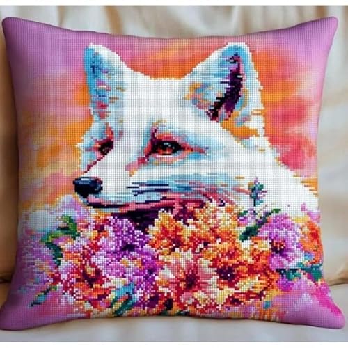 JUYIYUANFUZH KnüPfkissen Set Kissenbezug Teppich Stickerei SetWeißEr Fuchs Und BlumenKnüPfset KnüPfbild FüR AnfäNger, Erwachsene, Kissen Zum SelberknüPfen 43 x 43 cm JUYIYUANFUZH KnüPfkissen Set Kissenbezug Teppich Stickerei SetWeißEr Fuchs Und BlumenKnüPfset KnüPfbild FüR AnfäNger, Erwachsene, Kissen Zum SelberknüPfen 43 x 43 cm von JUYIYUANFUZH