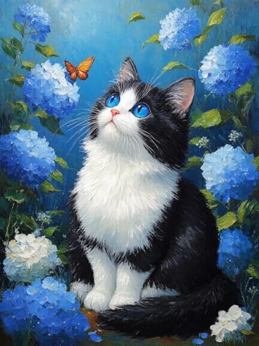 JUYIYUANFUZH Stickset Erwachsene Kreuzstich Stickpackungen Bilder 11CT BlauäUgige Katze In FrüHlingskäTzchen A Kreuzstich Set FüR AnfäNger Basteln Erwachsene40×50Cm JUYIYUANFUZH Stickset Erwachsene Kreuzstich Stickpackungen Bilder 11CT BlauäUgige Katze In FrüHlingskäTzchen A Kreuzstich Set FüR AnfäNger Basteln Erwachsene40×50Cm von JUYIYUANFUZH