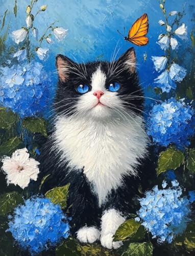 JUYIYUANFUZH Stickset Erwachsene Kreuzstich Stickpackungen Bilder 11CT BlauäUgige Katze In FrüHlingskäTzchen B Kreuzstich Set FüR AnfäNger Basteln Erwachsene40×50Cm JUYIYUANFUZH Stickset Erwachsene Kreuzstich Stickpackungen Bilder 11CT BlauäUgige Katze In FrüHlingskäTzchen B Kreuzstich Set FüR AnfäNger Basteln Erwachsene40×50Cm von JUYIYUANFUZH