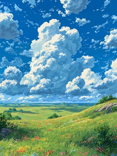 JUYIYUANFUZH Stickset Erwachsene Kreuzstich Stickpackungen Bilder 11CT Das Grasland Mit Hohem Himmel Und Weiten Wolken C Kreuzstich Set FüR AnfäNger Basteln Erwachsene40×50Cm JUYIYUANFUZH Stickset Erwachsene Kreuzstich Stickpackungen Bilder 11CT Das Grasland Mit Hohem Himmel Und Weiten Wolken C Kreuzstich Set FüR AnfäNger Basteln Erwachsene40×50Cm von JUYIYUANFUZH