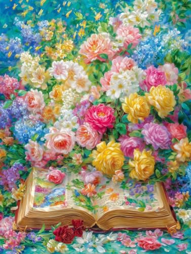 JUYIYUANFUZH Stickset Erwachsene Kreuzstich Stickpackungen Bilder 11CT Die Blumen BlüHen Im Buch C Kreuzstich Set FüR AnfäNger Basteln Erwachsene40×50Cm JUYIYUANFUZH Stickset Erwachsene Kreuzstich Stickpackungen Bilder 11CT Die Blumen BlüHen Im Buch C Kreuzstich Set FüR AnfäNger Basteln Erwachsene40×50Cm von JUYIYUANFUZH