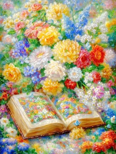 JUYIYUANFUZH Stickset Erwachsene Kreuzstich Stickpackungen Bilder 11CT Die Blumen BlüHen Im Buch D Kreuzstich Set FüR AnfäNger Basteln Erwachsene40×50Cm JUYIYUANFUZH Stickset Erwachsene Kreuzstich Stickpackungen Bilder 11CT Die Blumen BlüHen Im Buch D Kreuzstich Set FüR AnfäNger Basteln Erwachsene40×50Cm von JUYIYUANFUZH