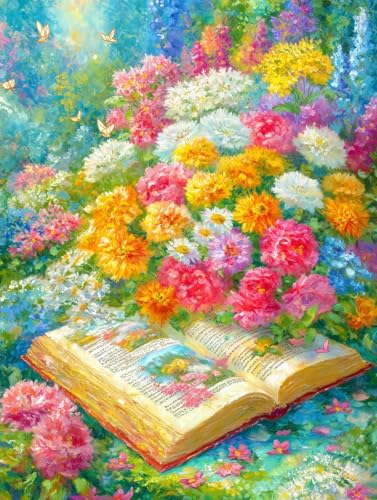JUYIYUANFUZH Stickset Erwachsene Kreuzstich Stickpackungen Bilder 11CT Die Blumen BlüHen Im Buch E Kreuzstich Set FüR AnfäNger Basteln Erwachsene40×50Cm JUYIYUANFUZH Stickset Erwachsene Kreuzstich Stickpackungen Bilder 11CT Die Blumen BlüHen Im Buch E Kreuzstich Set FüR AnfäNger Basteln Erwachsene40×50Cm von JUYIYUANFUZH