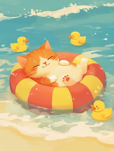 JUYIYUANFUZH Stickset Erwachsene Kreuzstich Stickpackungen Bilder 11CT Katze Im Schwimmring Kreuzstich Set FüR AnfäNger Basteln Erwachsene15,7 × 19,7 Zoll JUYIYUANFUZH Stickset Erwachsene Kreuzstich Stickpackungen Bilder 11CT Katze Im Schwimmring Kreuzstich Set FüR AnfäNger Basteln Erwachsene15,7 × 19,7 Zoll von JUYIYUANFUZH