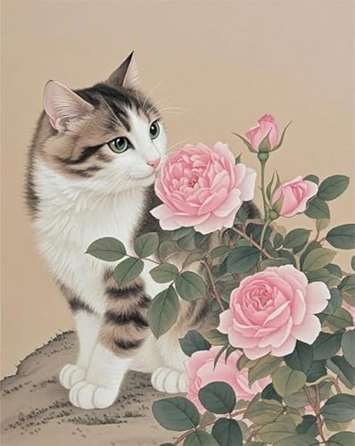 JUYIYUANFUZH Stickset Erwachsene Kreuzstich Stickpackungen Bilder 11CT Katze SchnüFfelt An Blumen Kreuzstich Set FüR AnfäNger Basteln Erwachsene15,7 × 19,7 Zoll JUYIYUANFUZH Stickset Erwachsene Kreuzstich Stickpackungen Bilder 11CT Katze SchnüFfelt An Blumen Kreuzstich Set FüR AnfäNger Basteln Erwachsene15,7 × 19,7 Zoll von JUYIYUANFUZH